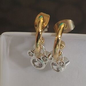 Disney Gold and Silver Hoop Earrings